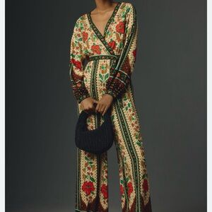 FARM Rio Multicolor Floral Jumpsuit XL NWT